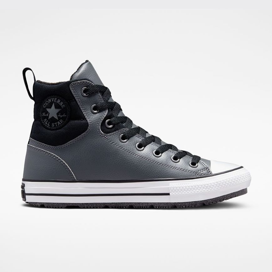 Botas de Inverno Converse Chuck Taylor All Star Berkshire Agua Resistant Cano Alto Masculino Cinzentas Pretas | PT E039470